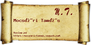 Mocsári Tamás névjegykártya
