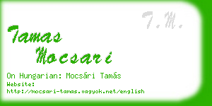 tamas mocsari business card